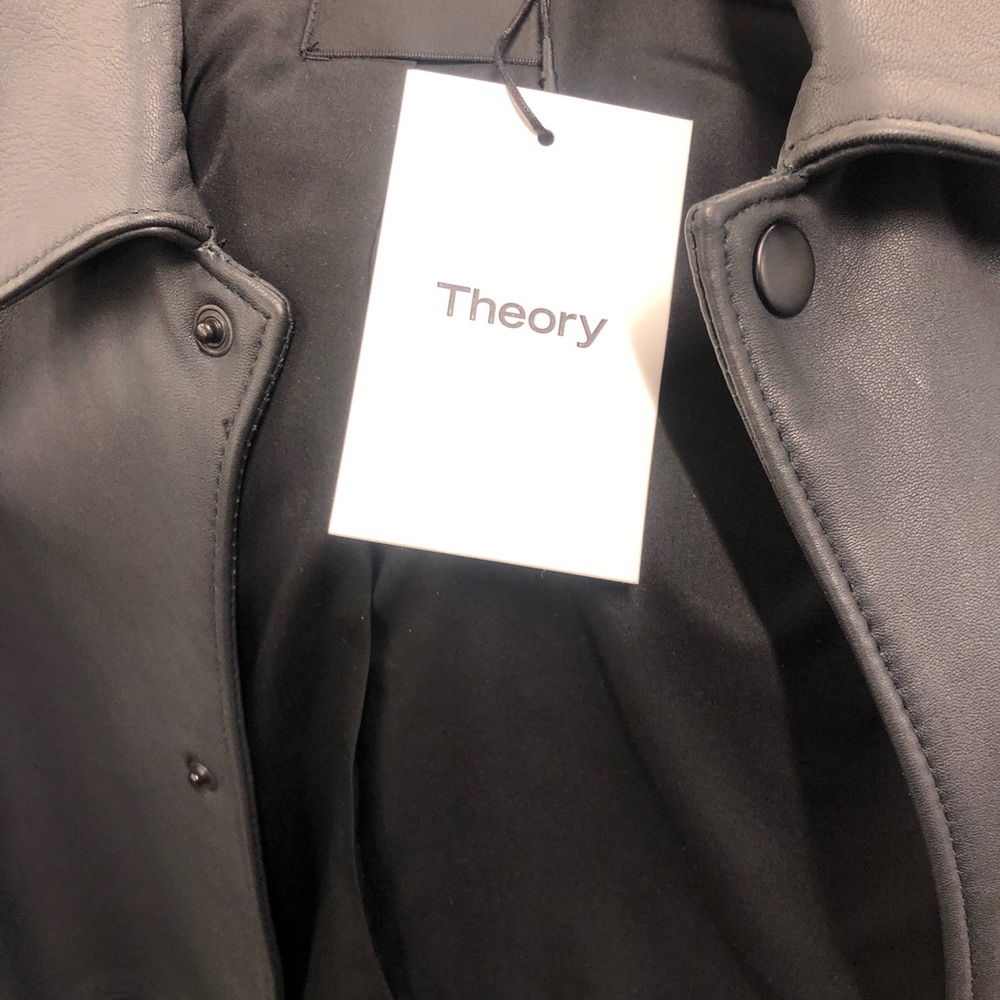 Theory leather Light Night jacket.
